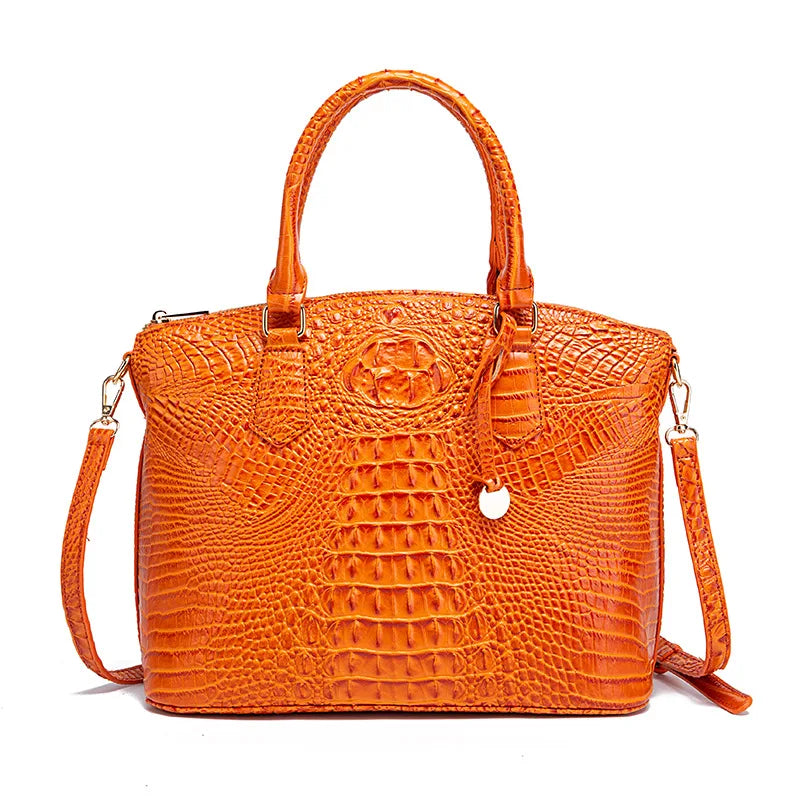 Fashion Colorful Alligator Style Handbag – Retro Crocodile Pattern PU Leather