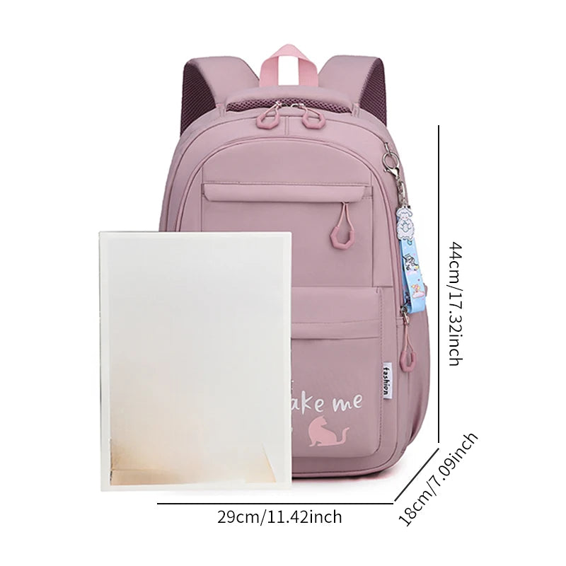Stylish Pink Backpack for School & Travel – Durable and Spacious Design