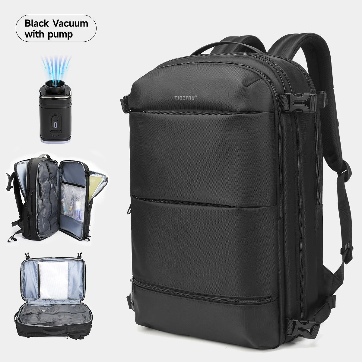 Smart Expandable Compression Backpack – USB Charging, Travel Bag