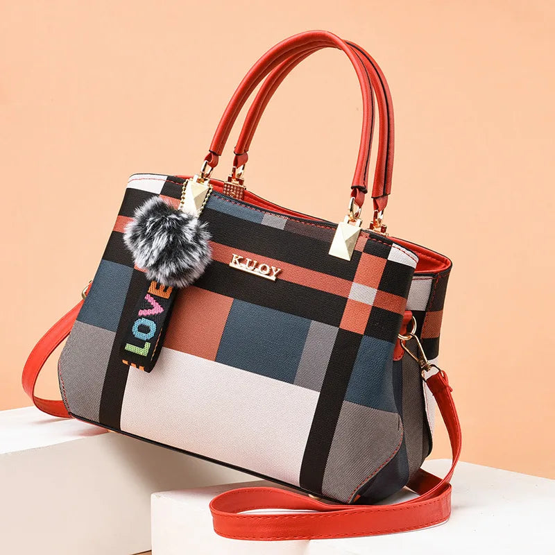 Stylish Top-handle PU Leather Handbag-Multi-purpose Fashion Bag