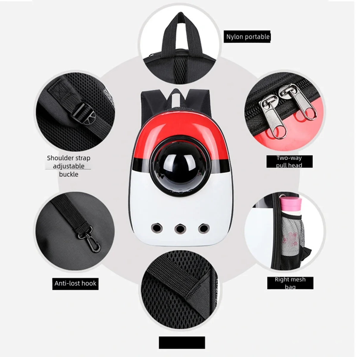 Spacecraft Pet Backpack – Large Capacity Portable Cat & Dog Carrier Bag