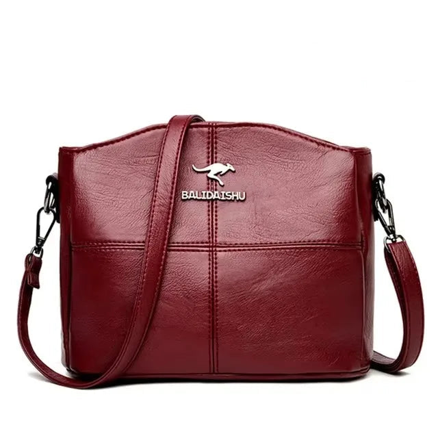 Elegant Shoulder Bag – 3-Layer Alligator Leather Messenger