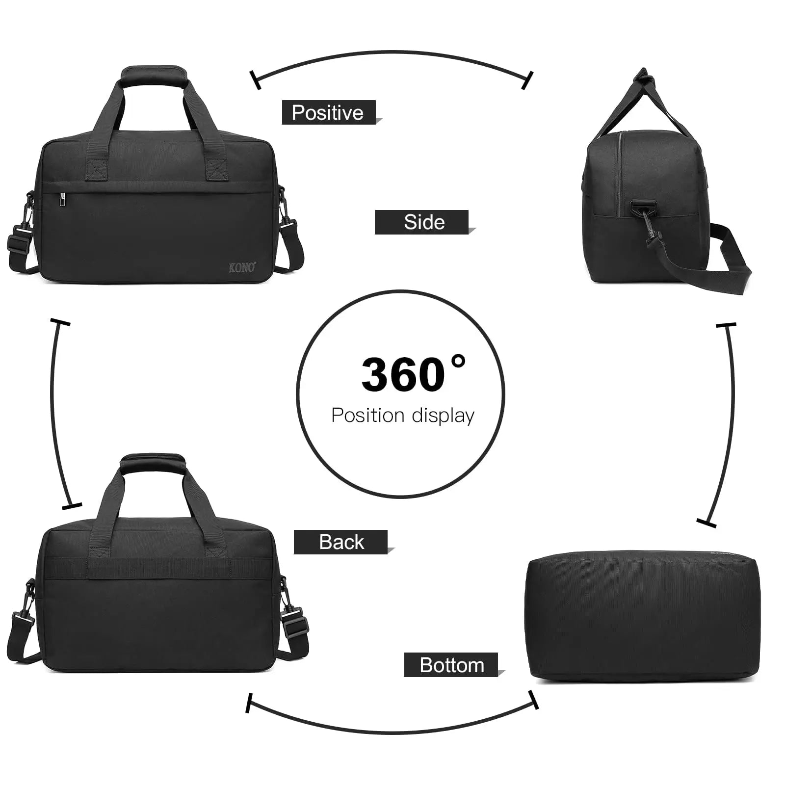 Duffel Cabin Bag 40x20x25 for Ryanair – 20L Underseat Travel Bag