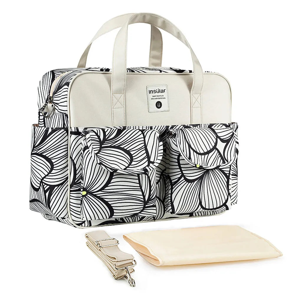 Waterproof Diaper Bag – Large Capacity Multifunctional Maternity Stroller Travel Bag