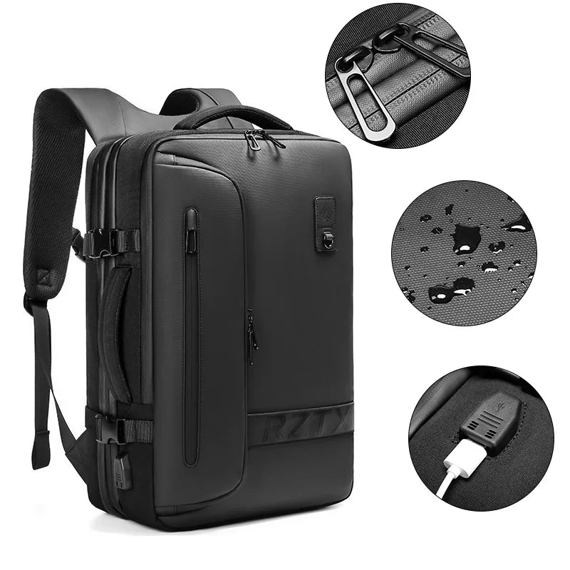 Large Capacity Travel Laptop Backpack – Expanded, Vacuum Compression, USB Charging