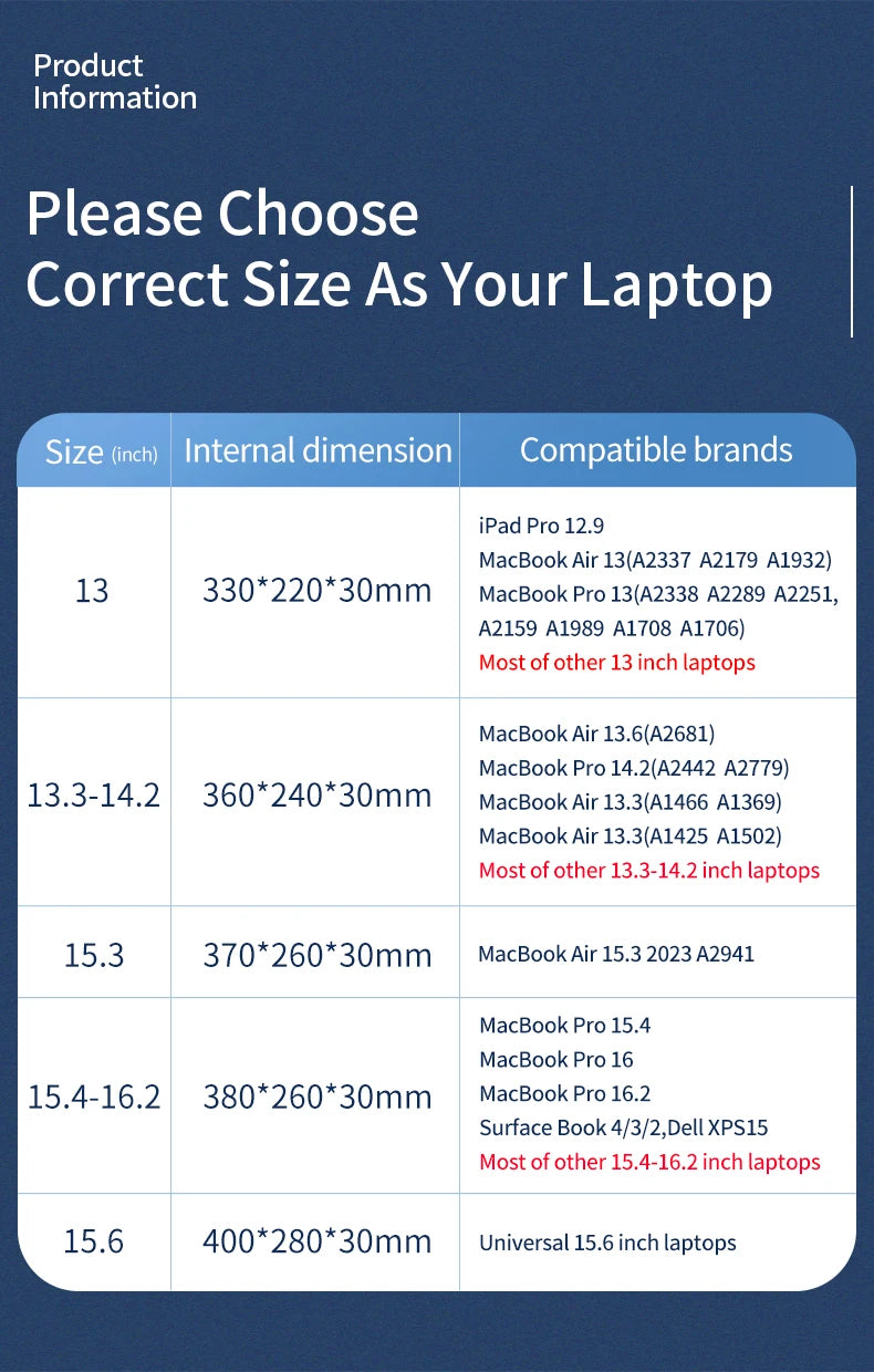 Waterproof Laptop Sleeve for 13–15.6 Inch - MacBook Pro 14 & MacBook Air