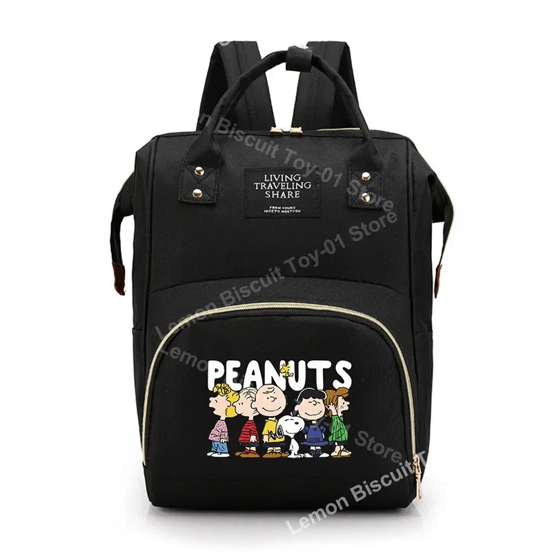 Cute Cartoon Diaper Bag – Snoopy Themed Baby Travel Backpack