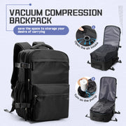 Smart Compression Travel Backpack – Fits 15.6" Laptop, 40x20x25 Travel Size