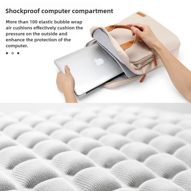 Shockproof Laptop Shoulder Bag for MacBook & Lenovo 13–15.6 Inch