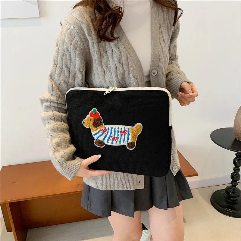 Ins Cute Laptop Sleeve 13.3–15.6 Inch for MacBook Air 13.6, Pro 16, iPad 11 – Shockproof Pouch Bag