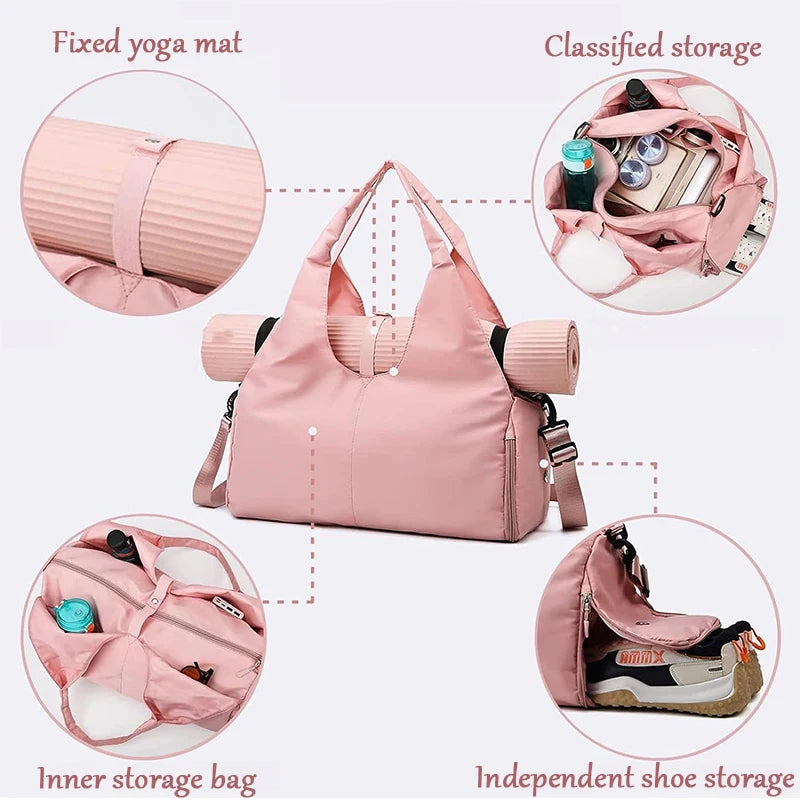 Yoga Mat Bag Gym Fitness Handbag – Nylon Sports Travel Gym