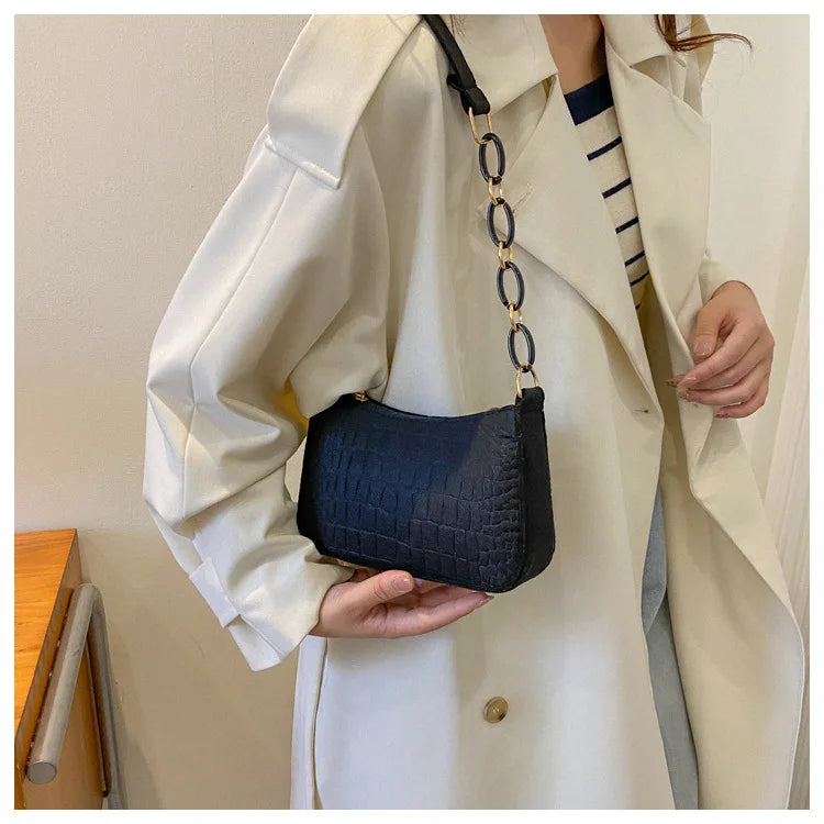 Luxury Crescent Shoulder Bag