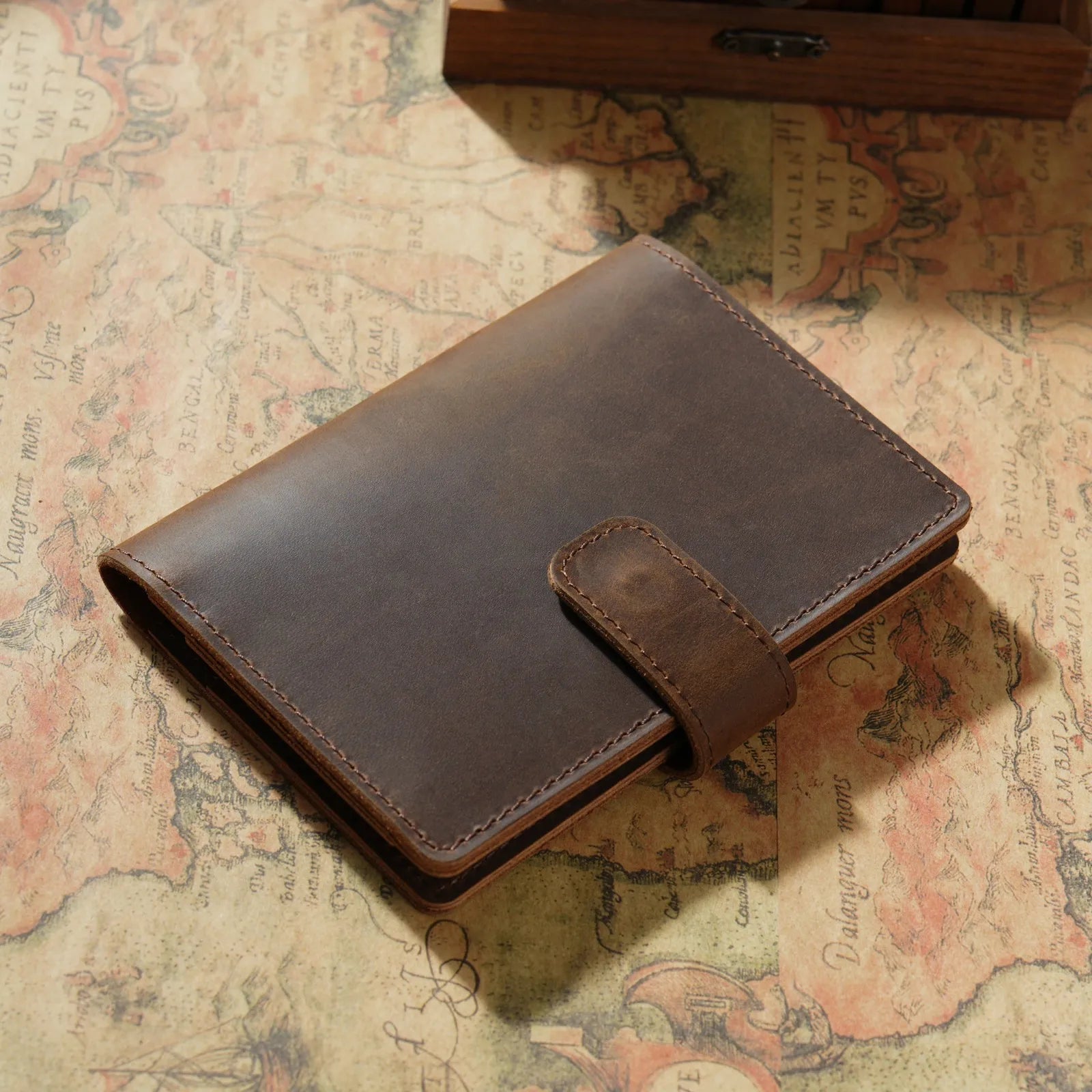 Genuine Leather Passport Holder – Vintage Travel Wallet