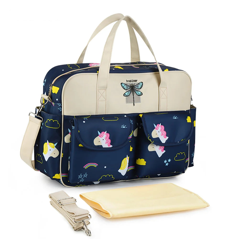 Waterproof Diaper Bag – Large Capacity Multifunctional Maternity Stroller Travel Bag