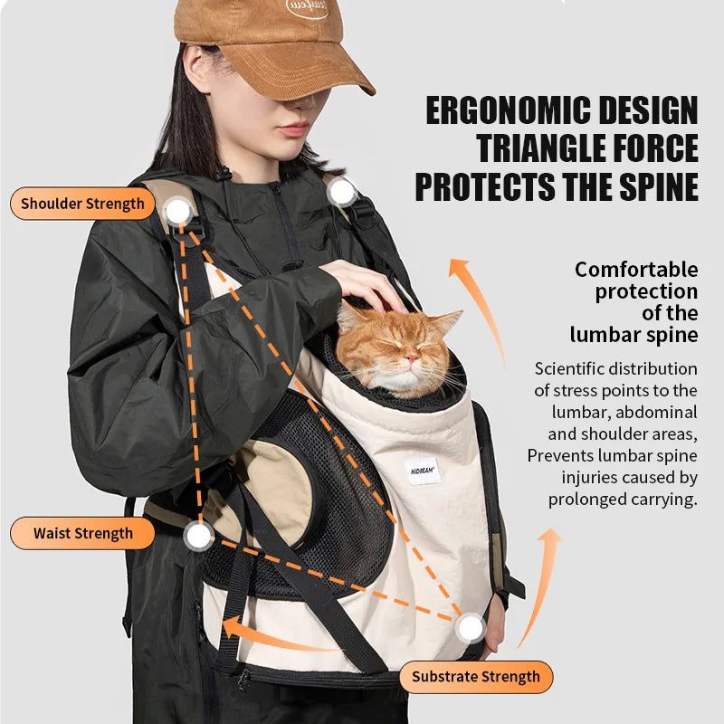 Pet Carrier Shoulder Backpack – Portable Travel Bag