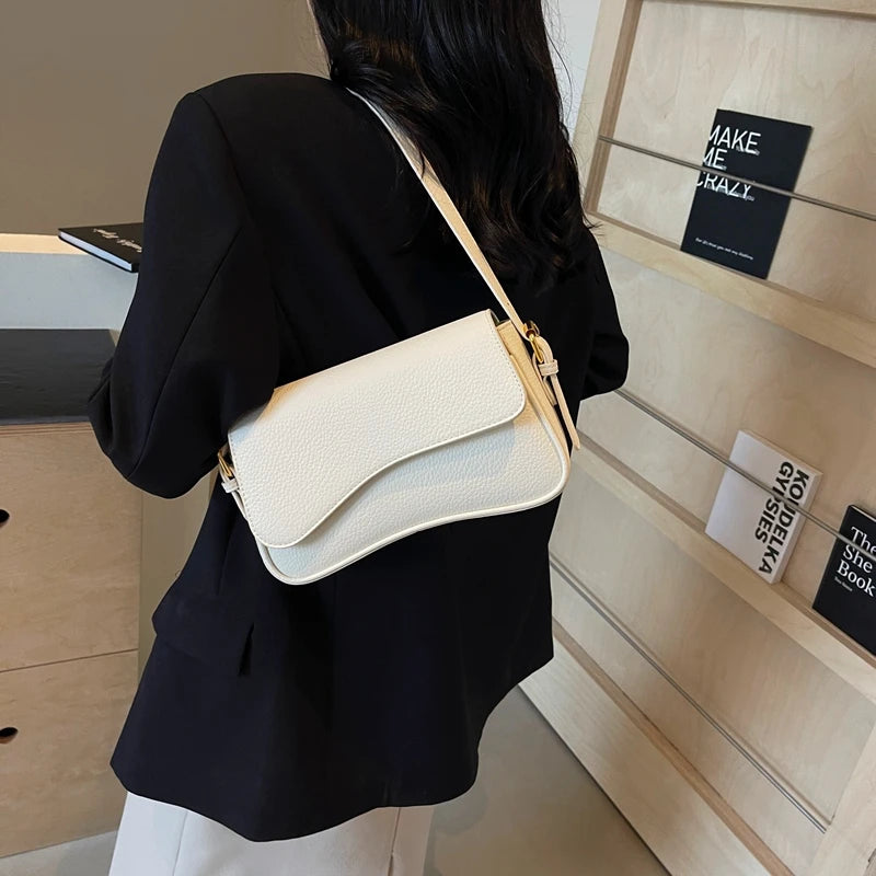 Unique Shape Red Crossbody Bag – Lychee Texture Bag