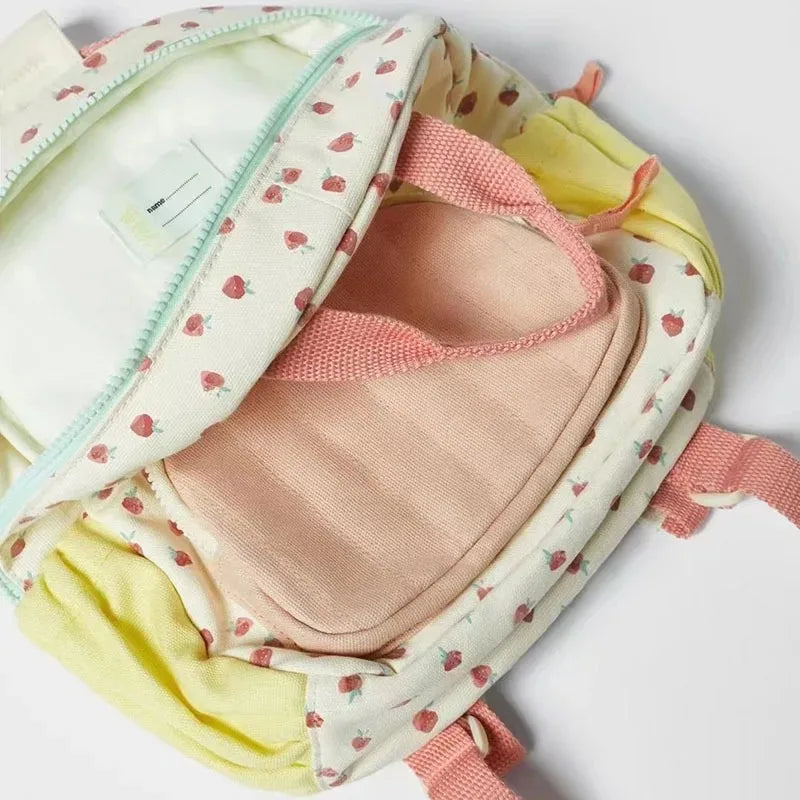 Custom Embroidery Name Strawberry Backpack