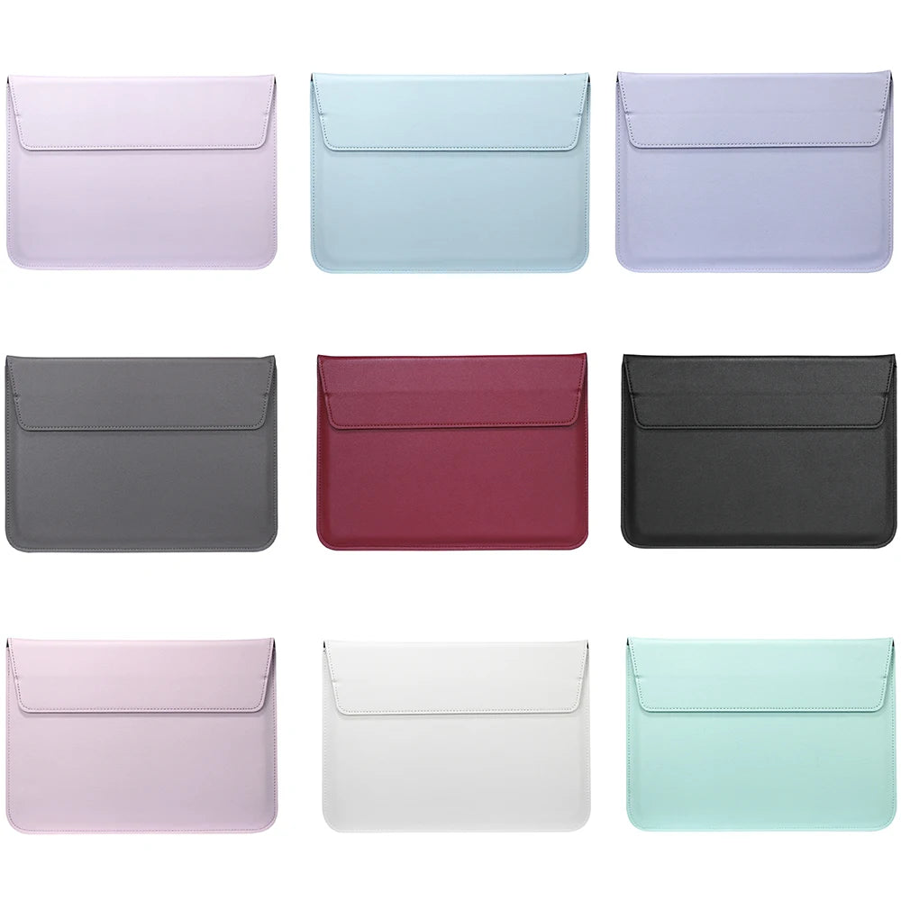 PU Leather MacBook Sleeve 11–15 Inch – Slim Luxury Laptop Cover