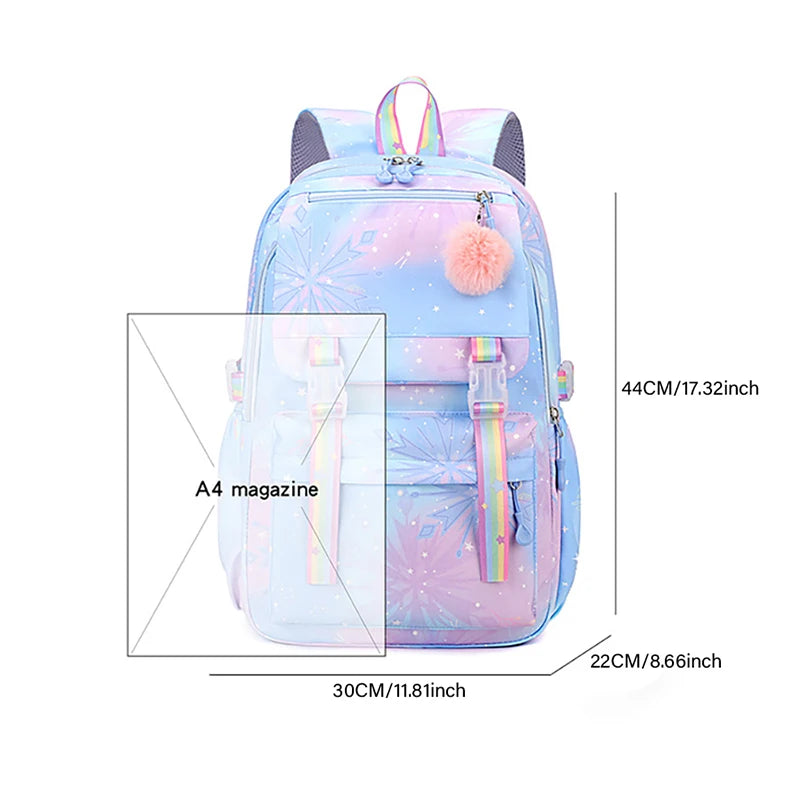 Capybara Cartoon School Backpack - Cute Watermelon Print Bag for Kids & Teens