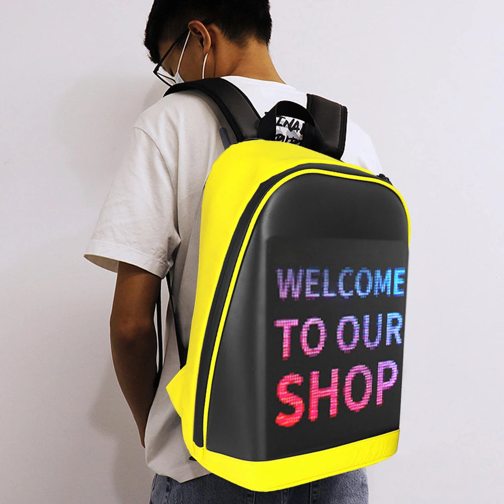 LED Smart Backpack with Wireless Display – Business & School Laptop Bag