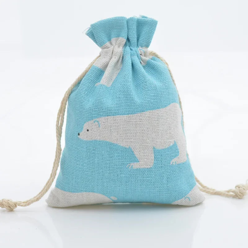 Cute Print Drawstring Pouches