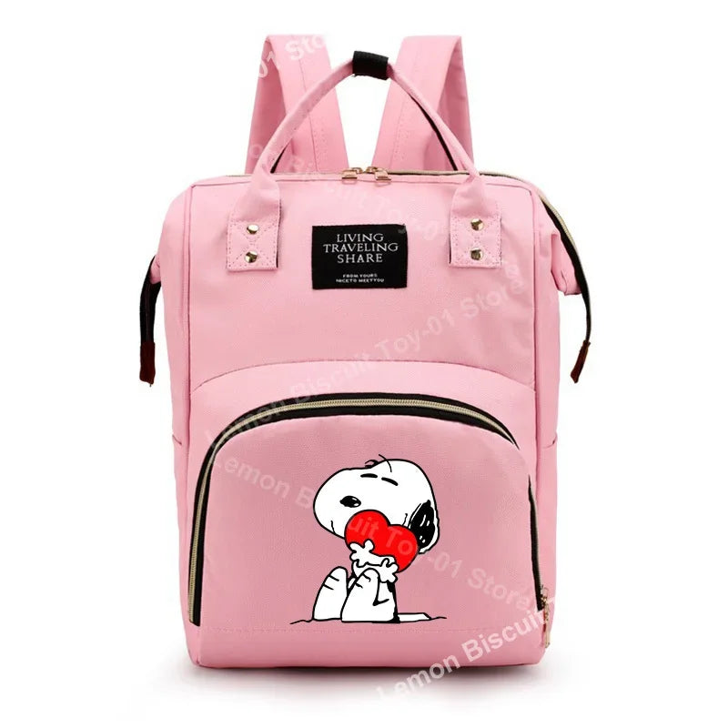 Cute Cartoon Diaper Bag – Snoopy Themed Baby Travel Backpack