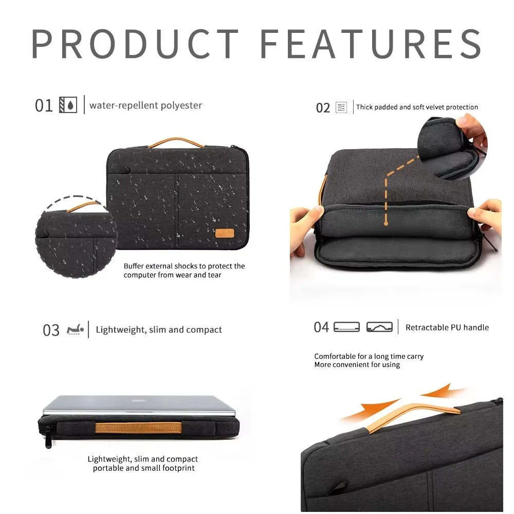 Shockproof 14–15.6" Laptop Sleeve