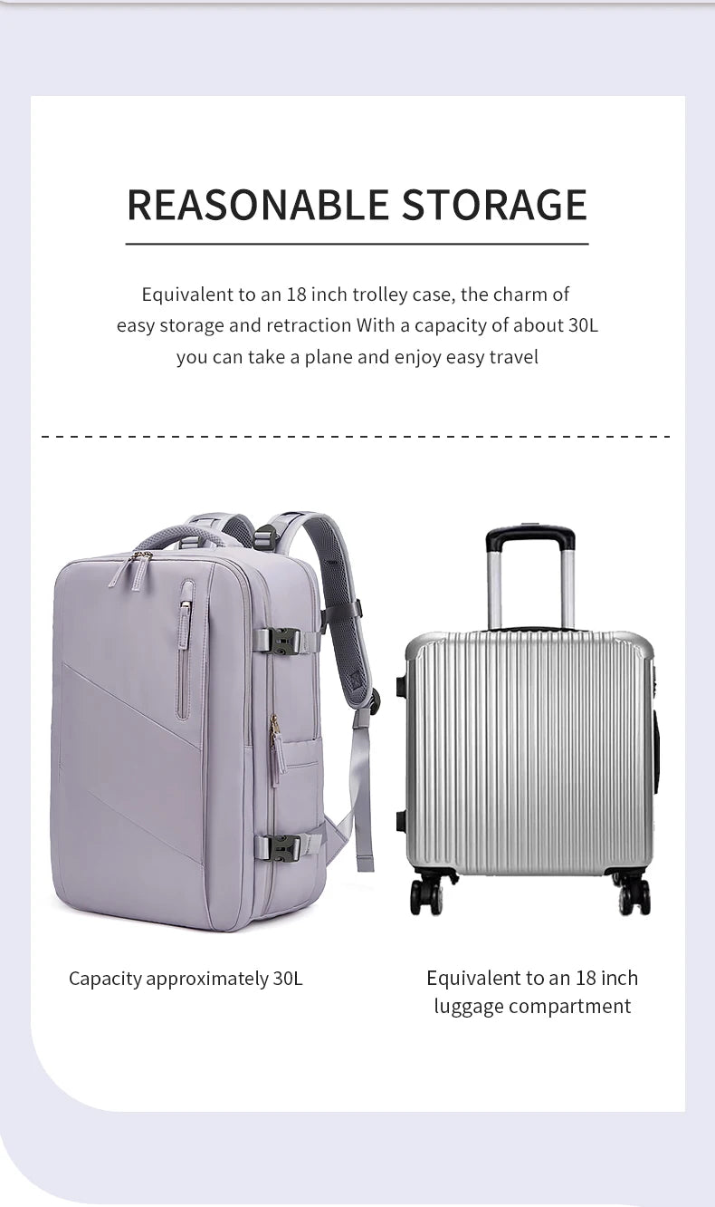 Sleek Waterproof Travel Backpack