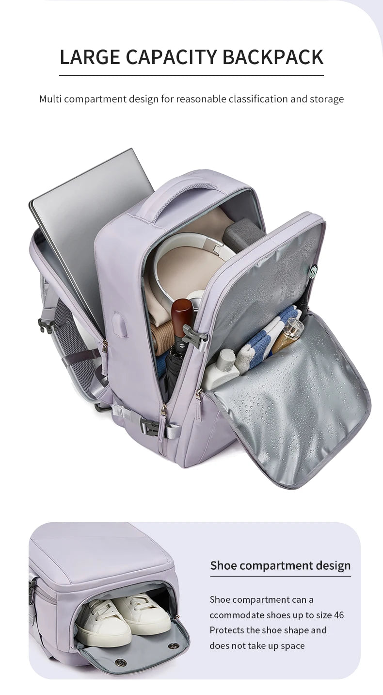 Sleek Waterproof Travel Backpack