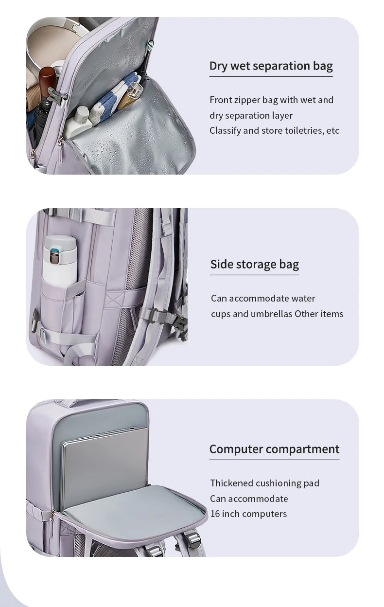 Sleek Waterproof Travel Backpack