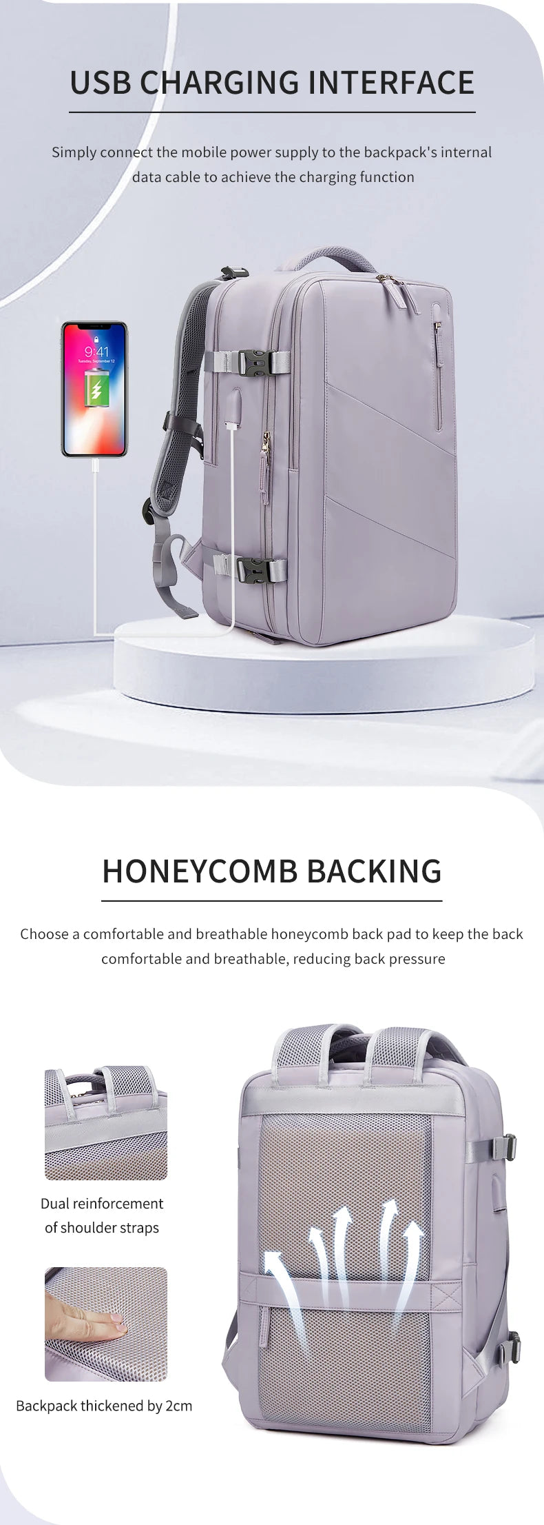 Sleek Waterproof Travel Backpack