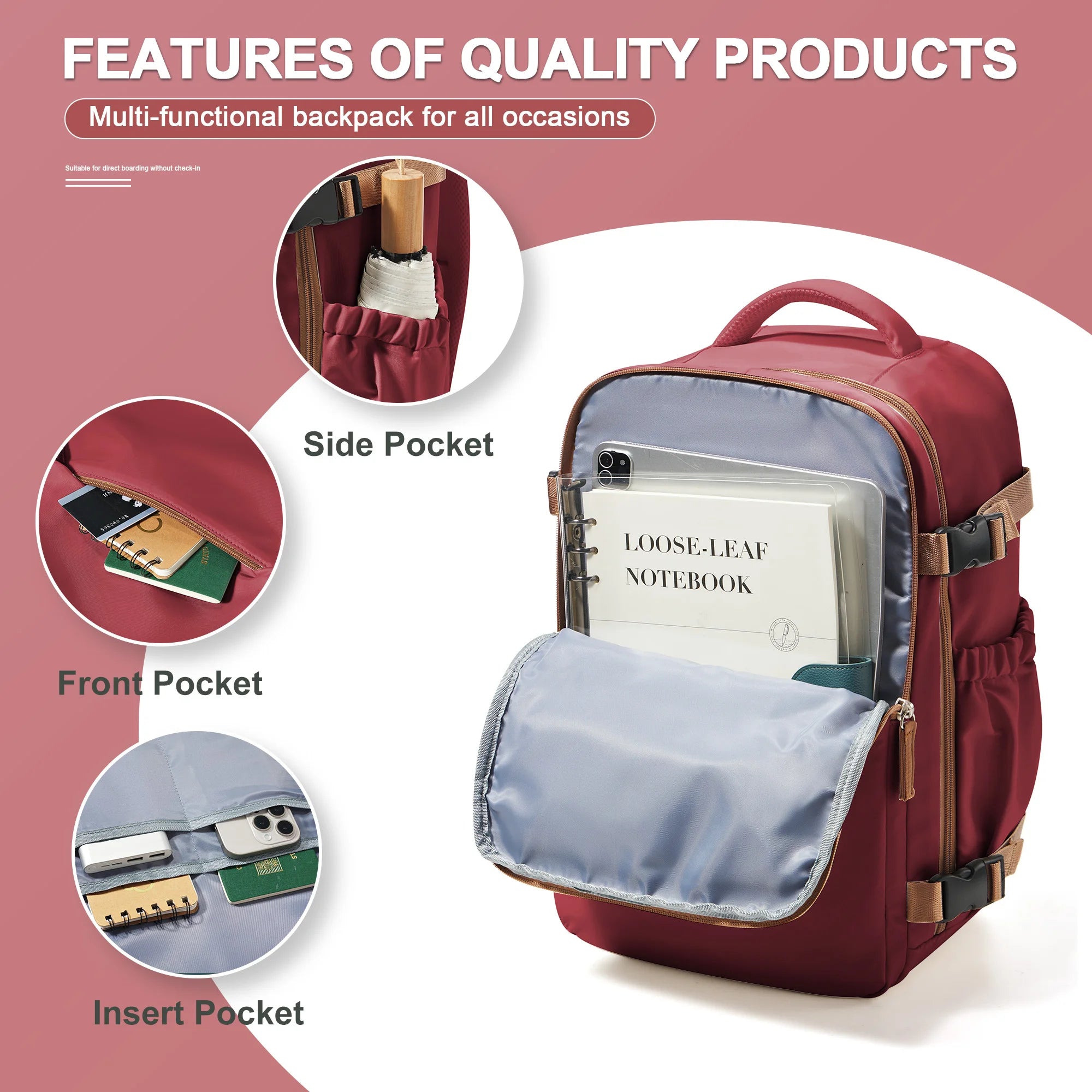 Sleek Waterproof Travel Backpack