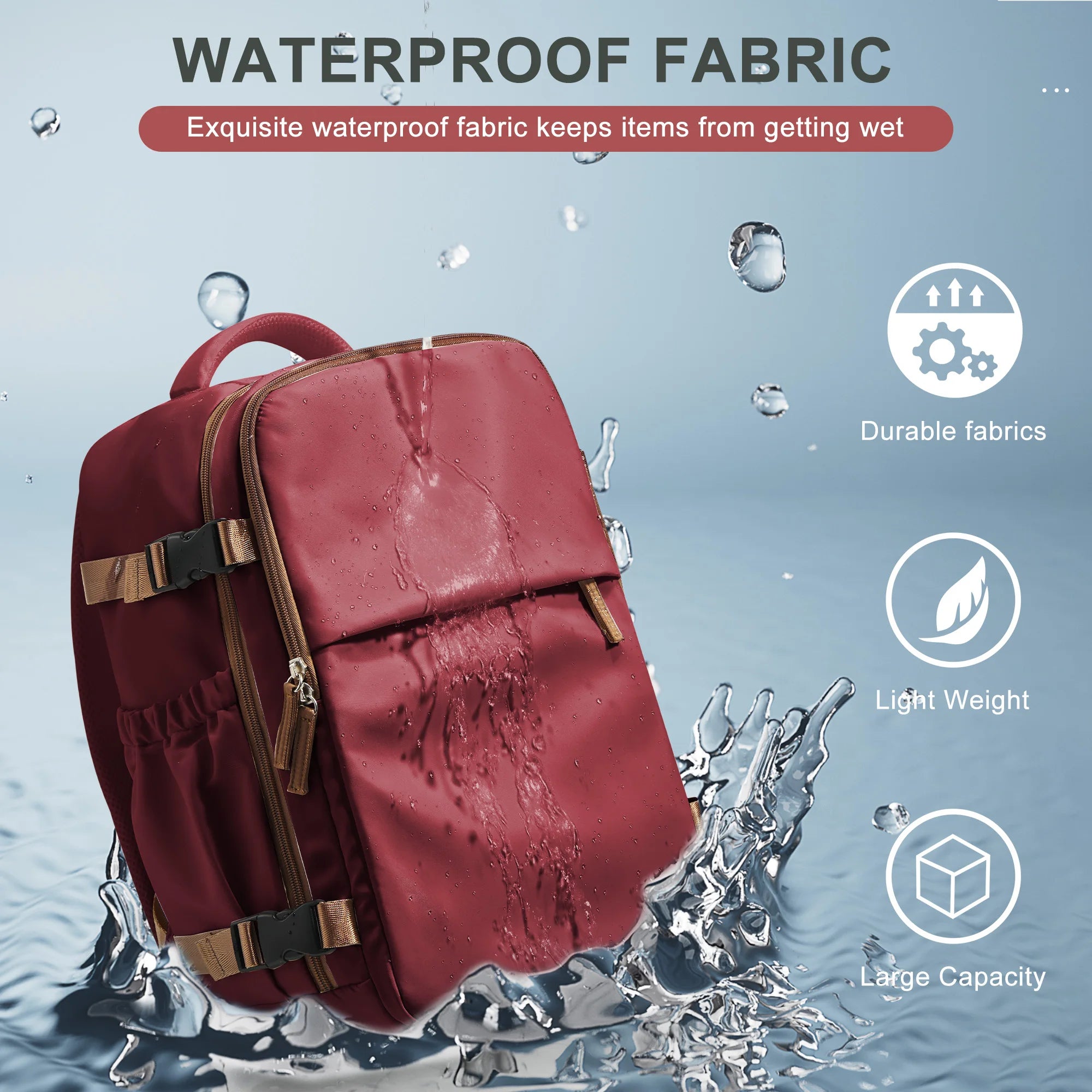Sleek Waterproof Travel Backpack