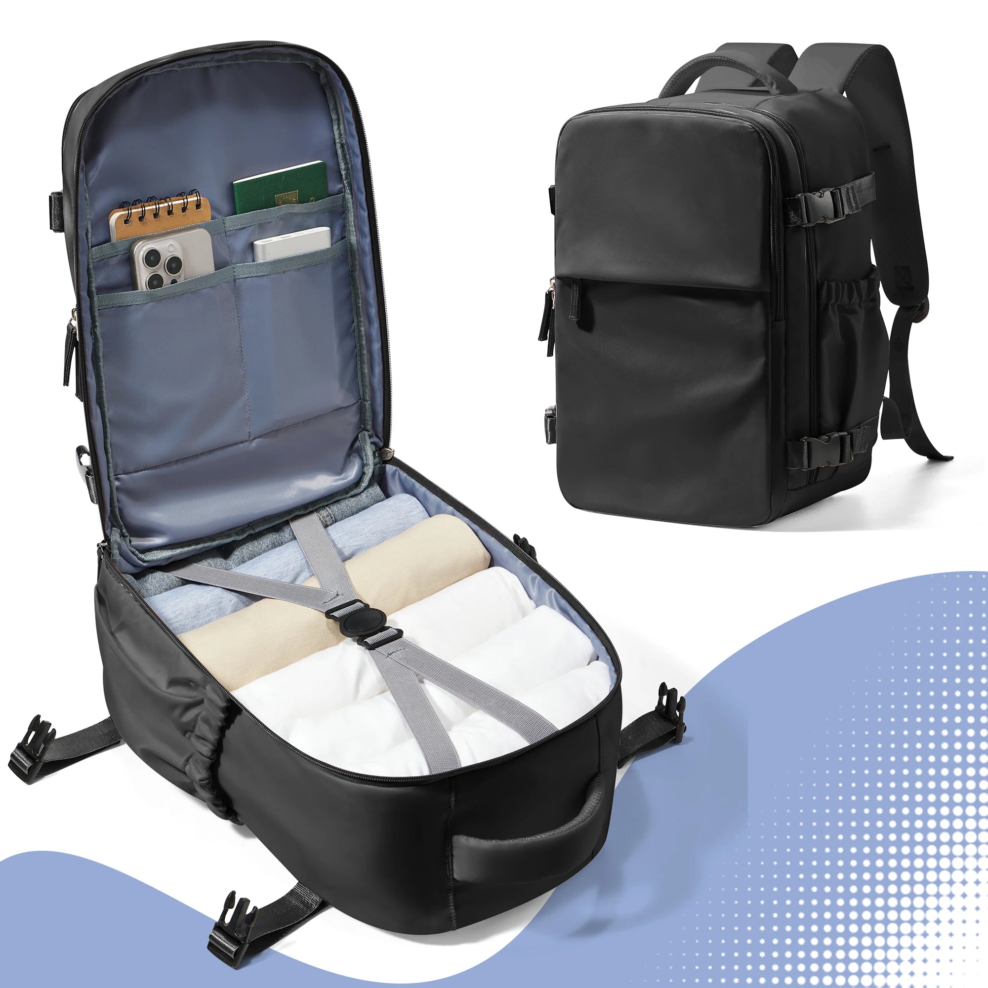 Sleek Waterproof Travel Backpack