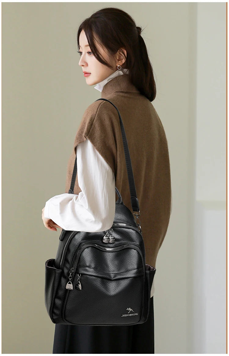 Soft Leather Backpack
