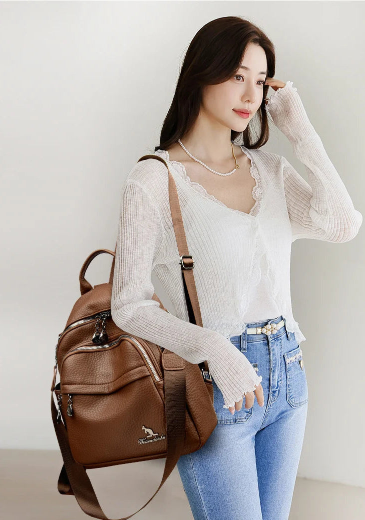 Soft Leather Backpack