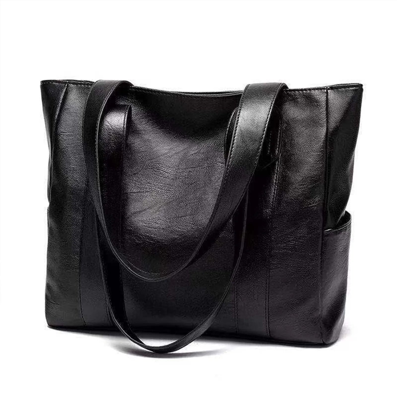 Soft Leather Tote Shoulder Bag