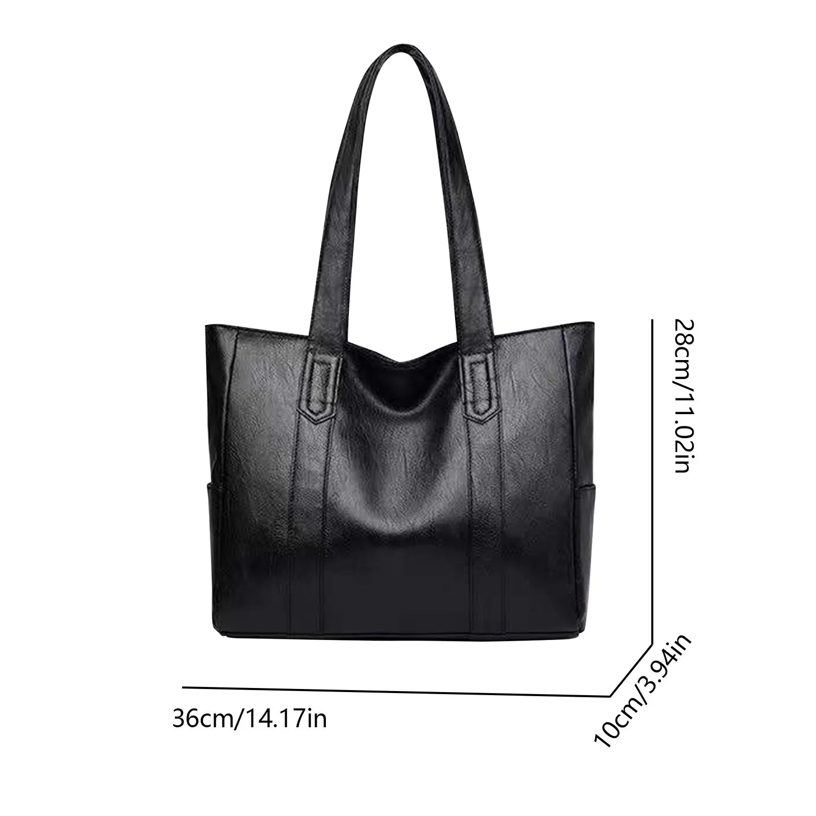Soft Leather Tote Shoulder Bag