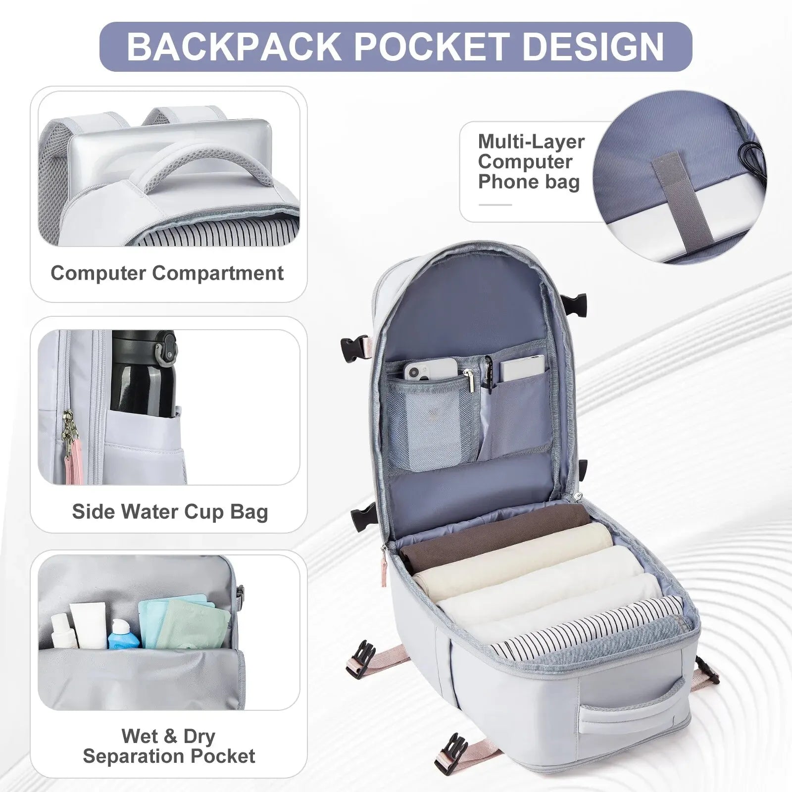Spacious Cabin-Size Backpack