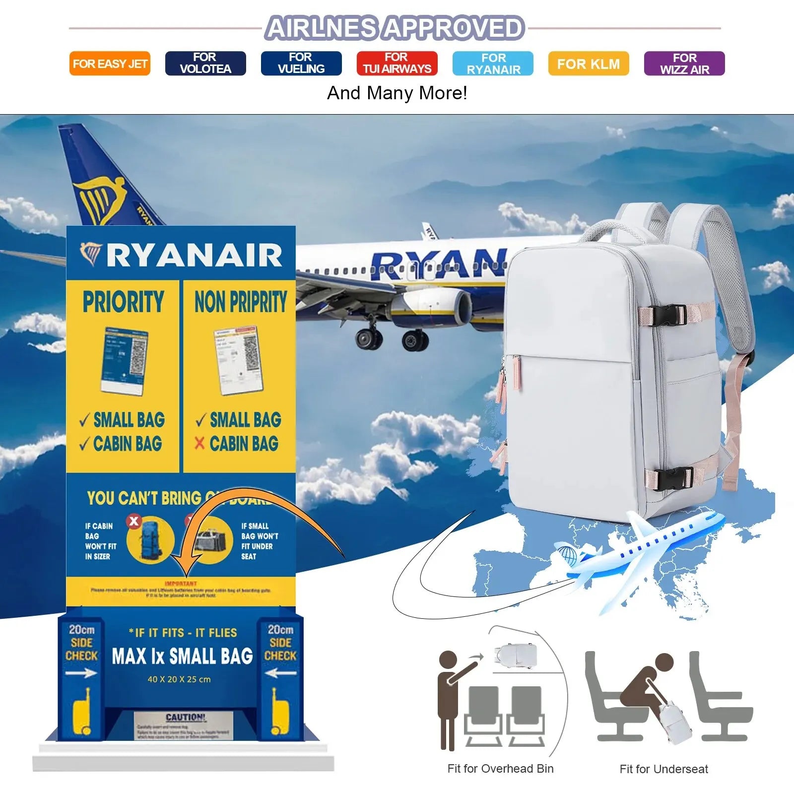 Spacious Cabin-Size Backpack