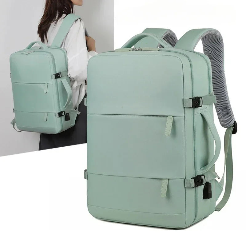 Spacious multifunction travel backpack