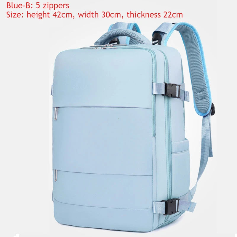 Spacious multifunction travel backpack
