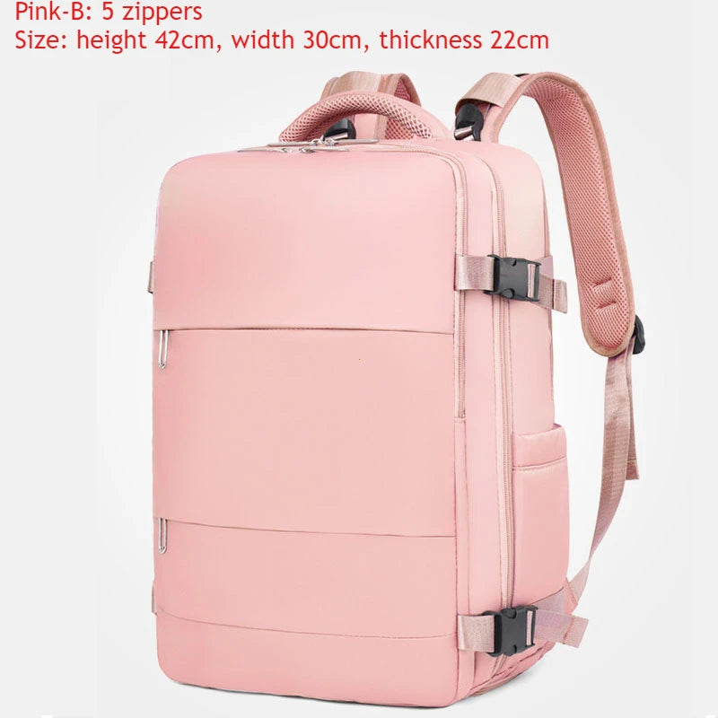 Spacious multifunction travel backpack