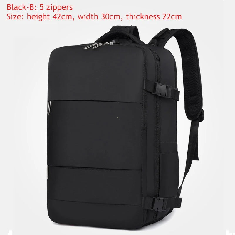 Spacious multifunction travel backpack
