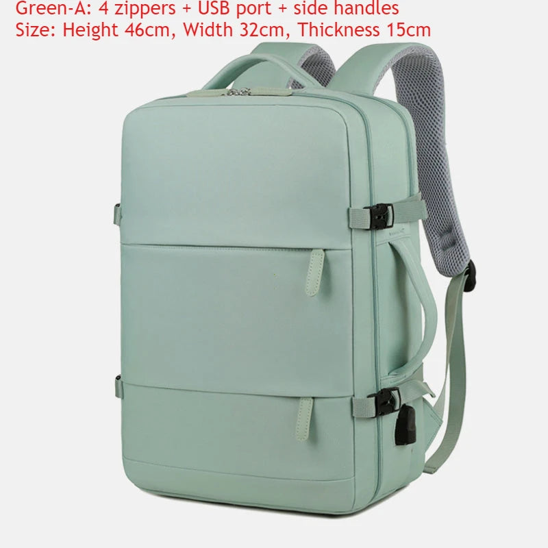 Spacious multifunction travel backpack