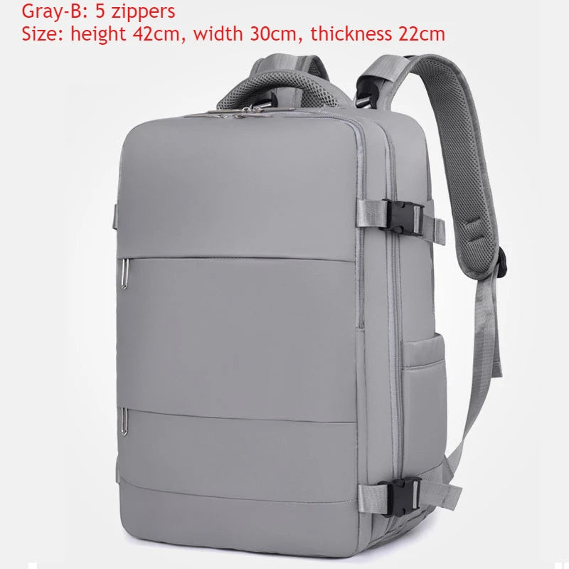 Spacious multifunction travel backpack