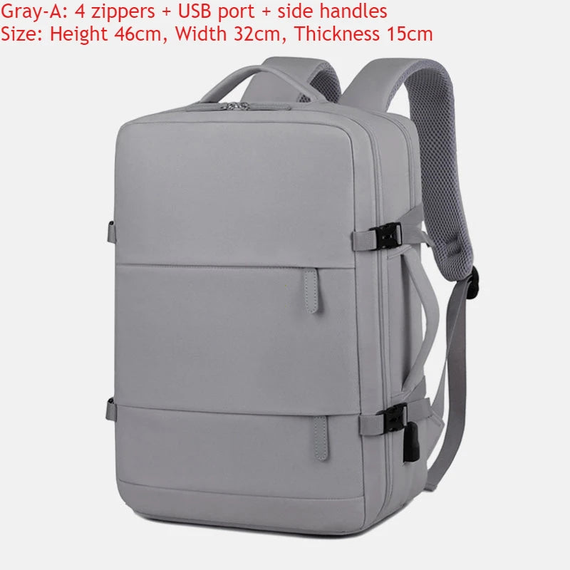 Spacious multifunction travel backpack