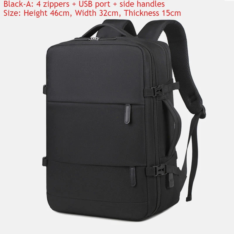 Spacious multifunction travel backpack