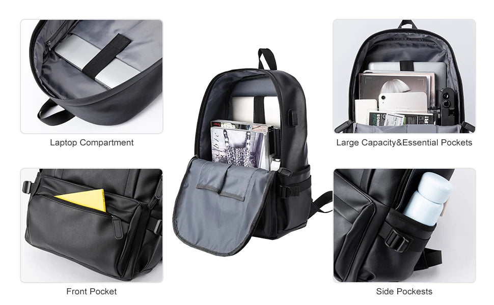 Stylish Leather Laptop Backpack