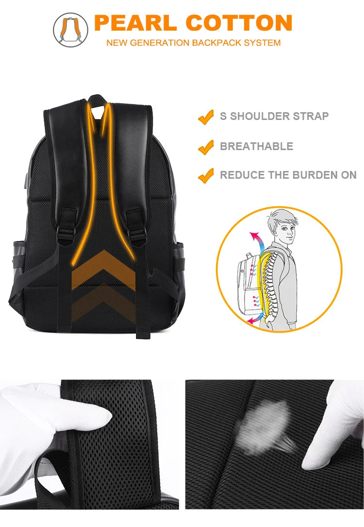 Stylish Leather Laptop Backpack